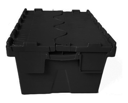 Caixa C/ Tampa Acoplada Reforçada Multiuso Preta 14l 1