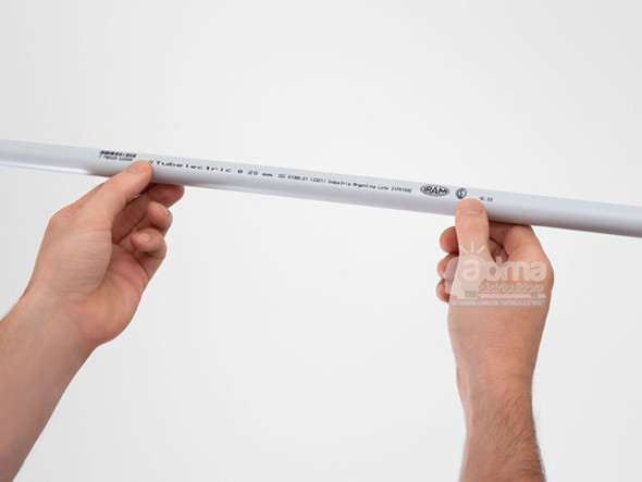 Tramo De Caño 22mm (7/8) Pvc Doblado En Frío Genrod 1