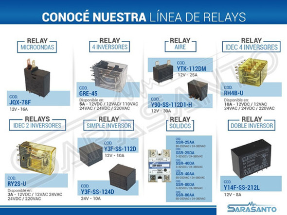 Relay Rele 4 Inversores Bobina 12vac 5amp Gralf 1