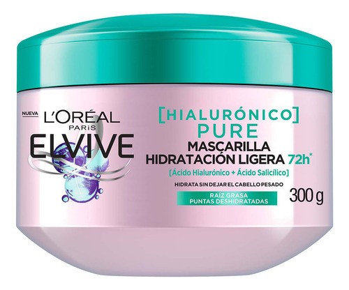 Mascarilla Capilar Elvive Hialurónico Pure X 300 G 0