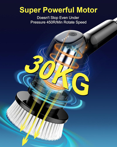 Cepillo Limpieza Inalámbrico Eléctrico Mango Extensible 1