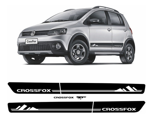 Adesivo Faixa Lateral Volkswagen Crossfox 2012 Preto Fge 1