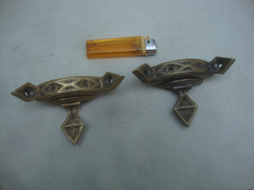 13 Antiguos Soportes Bronce P/ Alfombra De Escalera 11,3cm 1