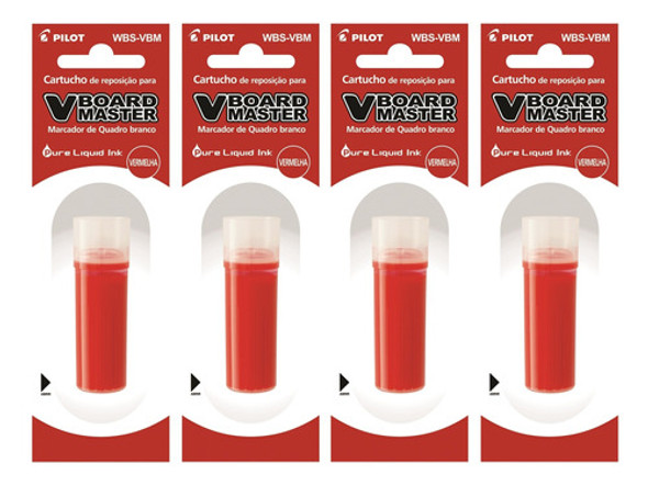 Kit Refil Pincel Quadro Branco Vb Master Pilot Vermelho 4un 0 Kit Refil Pincel Quadro Branco Vb Master Pilot Vermelho 4un 0