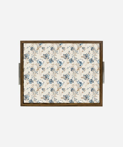 Bandeja Estampada 30x37 - Flor Azulzinha 0