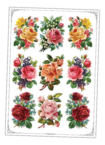 #31 - Flores Vintage - Lámina Para Transferencias 30 X 40 Cm 0