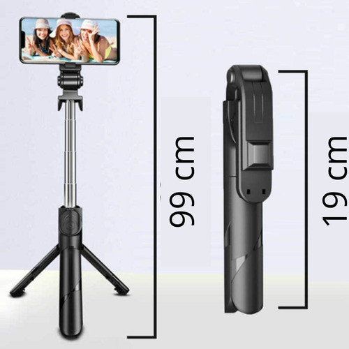 Dois Tripé Pauselfie Youtuber Dobrável De Bolsa Sem Fio Leve 1