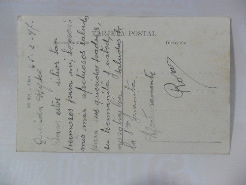 Necochea Puente Colgante 1947 Nº 501 Ciao Tarjeta Postal 1