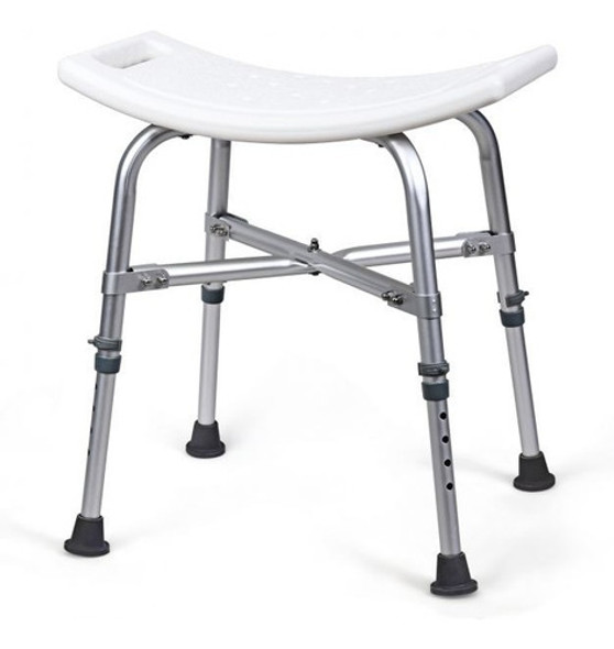 Silla Para Ducha Aluminio Altura Regulable, Reforzada 135 Kg 0