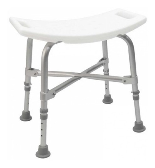Silla Para Ducha Aluminio Altura Regulable, Reforzada 135 Kg 1