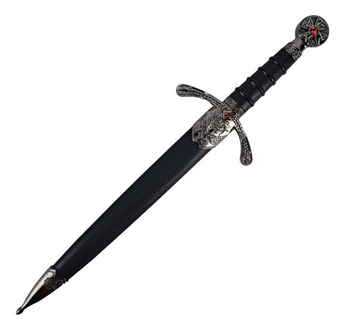 Adaga Templária Cruz De Malta Preto Com Bainha Coleção 1