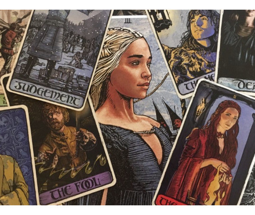 Game Of Thrones Tarot Card Reimpresión Facsímil 12x7cm 1