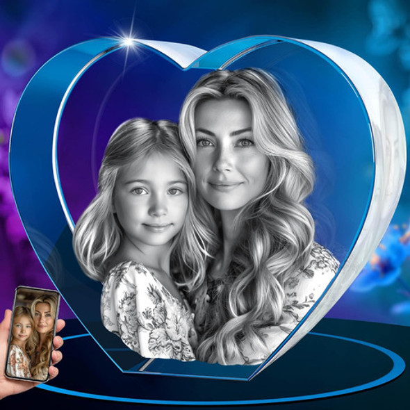 Foto Cristal 3d Personalizado Grabado Laser Familia Mascotas 1