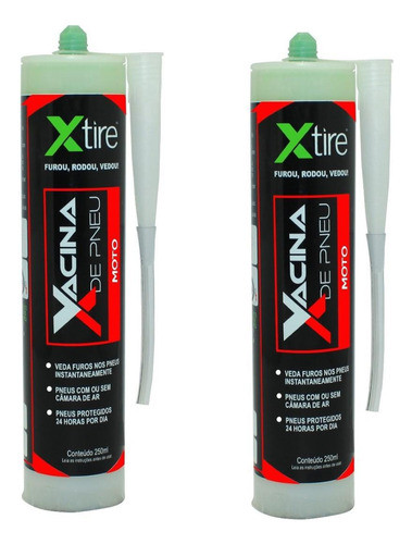 Anti Furo Selante Pneus Com Sem Câmara Xtire 2 Frascos 250ml 0