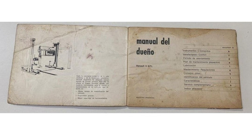 Manual Del Usuario Guantera Renault 6 Gtl 1