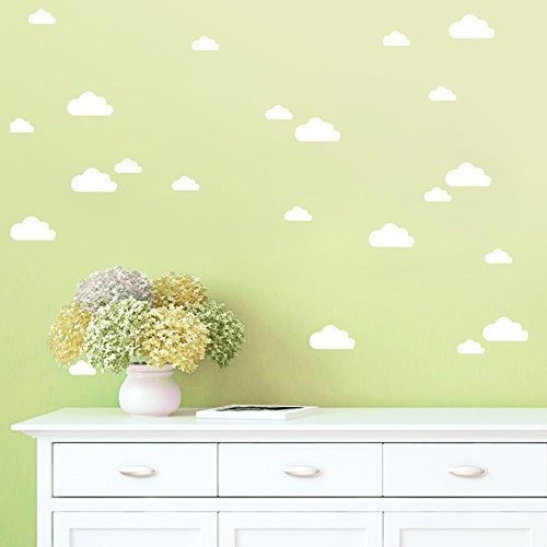 Juekui 134pcsset Mini Nubes Pegatinas De Pared Dorado Negro 1