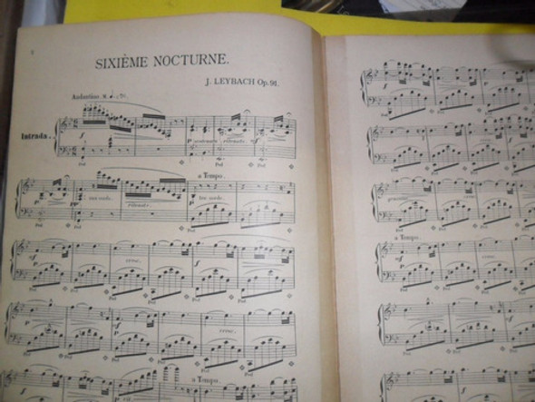 Antigua Partitura 6 Me Nocturne J Leybach Ernest De Pons 1