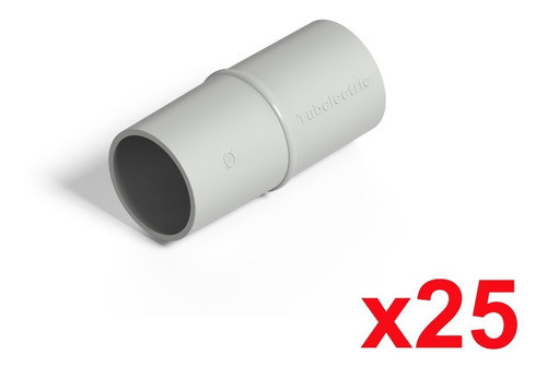 Pack X25 Cupla Union 25mm 1 Pulgada Caño Rigido Corrugado 0