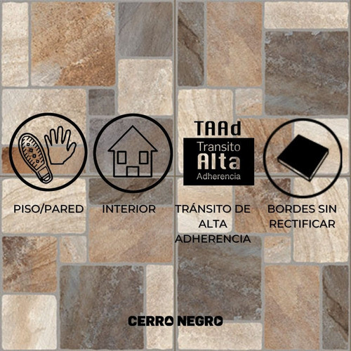 Ceramica Para Patio Atacama Tricolor 51x51 Cerro Negro 2da 1