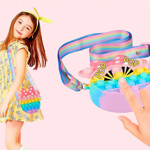 Juego Pop It Cartera Popit Con Correa Niña Niño Anti Estrés 1