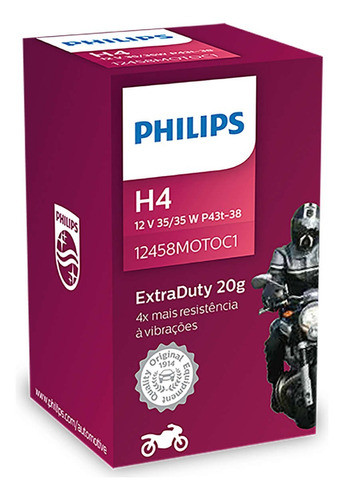 Lampara Halogena Philips Moto 12v 35w P43 Hs1 Reforzada 0