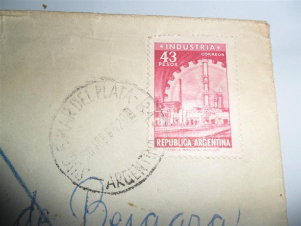 Antigua Papeleria Sello Estampilla Correo Industria 0