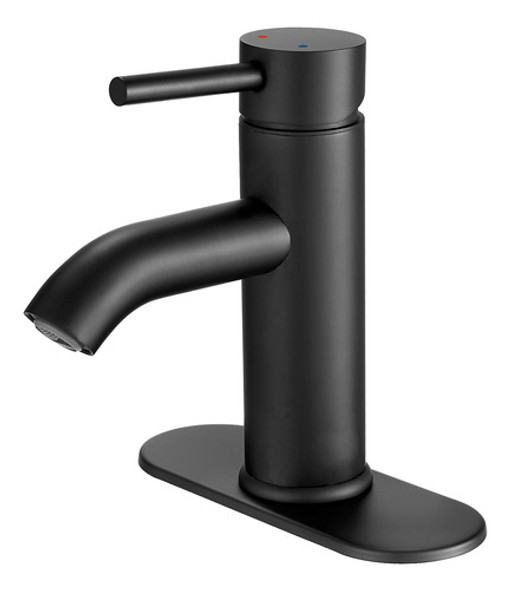 Canilla Baño Monocomando 3 Agujeros Con Cubierta Color Negro 0