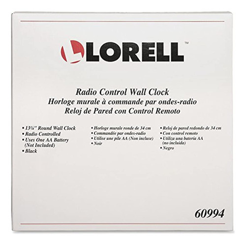 Reloj De Pared Lorell Con Números Arábigos 1314 Pulgadas Mar 1
