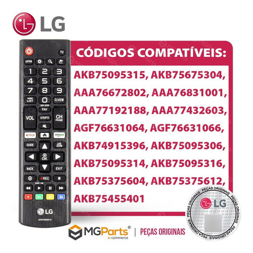 Controle Remoto Universal Para Smart Tv LG Netflix Original 1