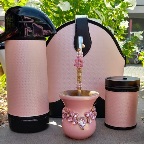 Mateira Bolsa Chimarrão Feminina Kit Completo Perolado Luxo 0