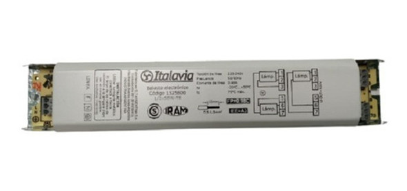 Balasto Electrónico Italavia P/tubos T8 1x58w 2x58w 0 Balasto Electrónico Italavia P/tubos T8 1x58w 2x58w 0