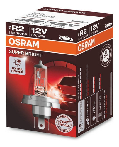 Lampara Osram R2 P45t 130/80cp 60/55w Super Bright Off Road 1