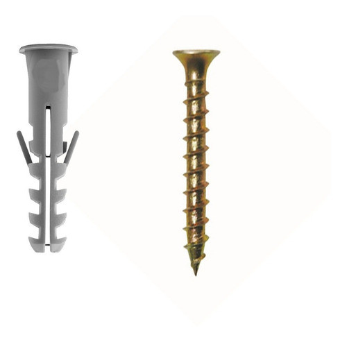 Tarugo N8 Con Tope + Tornillo Fix 4.5 X 1 1/4 X 250 Unidades 0