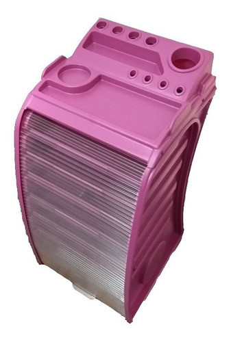 Carro Ayudante Peluqueria 5 Cajones Con Persiana Fucsia 0
