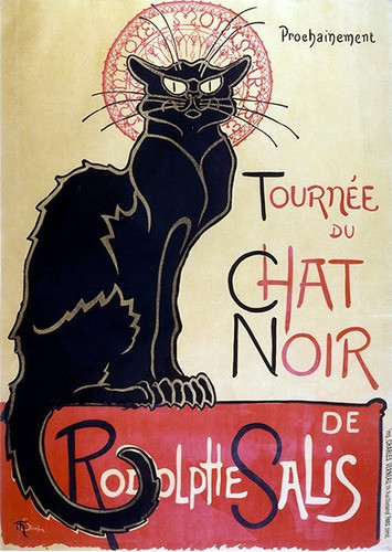 Lamina Fine Art Gato Negro De Rodolphe Salis   60x80 Myc 1
