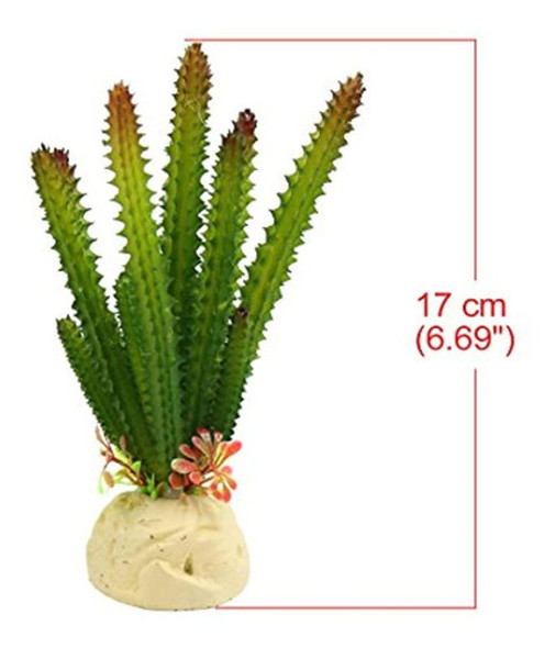 Uxcell Plantas De Cactus De Plastico Verde Decoracion De T 1