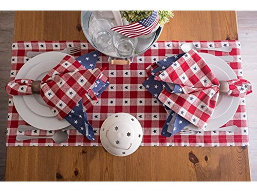 Dii Cotton Table Runner Para Independence Day 4 De Julio Par 1