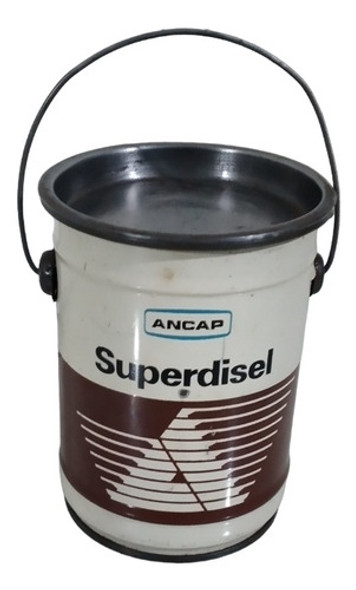 Antiguo Vintage Lata Ancap Superdiesel  Chapa 8x10cm 0