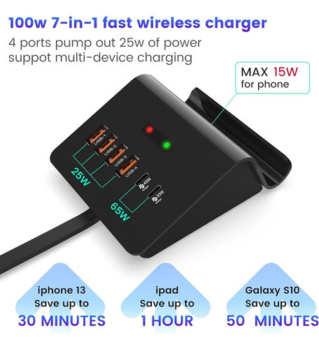 Estación De Carga Usb Solopen, Estación De Carga Múltiple De 1