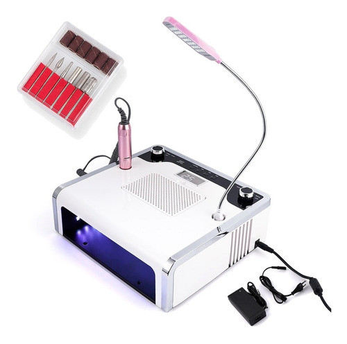 Set Torno Uñas 30000 Rpm+ Aspirador+ Lampara Uv + Led 4 En 1 0