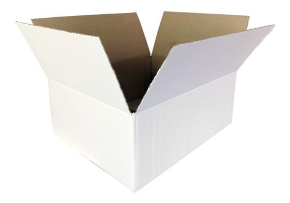 Caja Carton Embalaje Blanca 20x20x10 Reforzada 25 Unidades 0