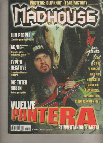 Revista De Musica Madhouse * Pantera -ac/dc - Nº 109 - 1998/ 0
