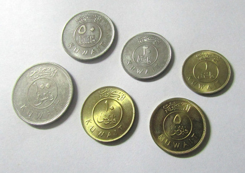 Kuwait Set De 6 Monedas Fils Barcos Unc Sin Circular 1