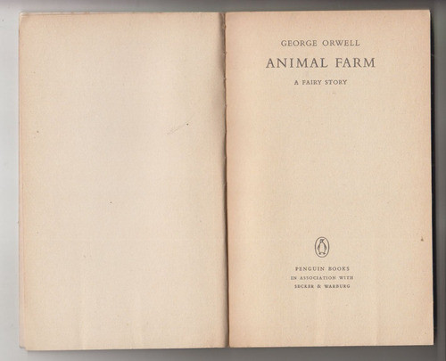George Orwell Animal Farm En Ingles Satira Stalinismo 1966 1