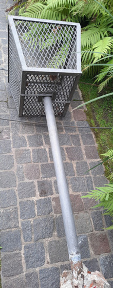 Canasto Cesto De Basura Exterior De Hierro Mallado 1 Canasto Cesto De Basura Exterior De Hierro Mallado 1