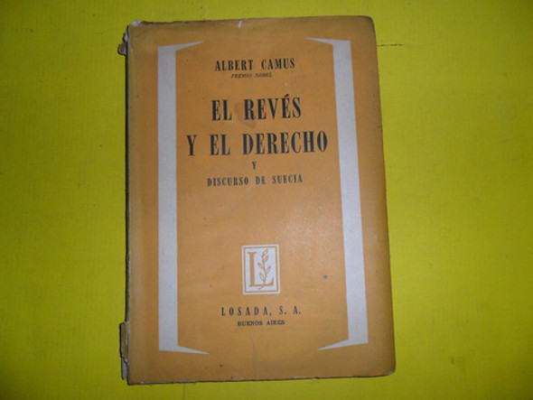 El Reves Y El Derecho Y Discurso De Suecia Albert Camus 0