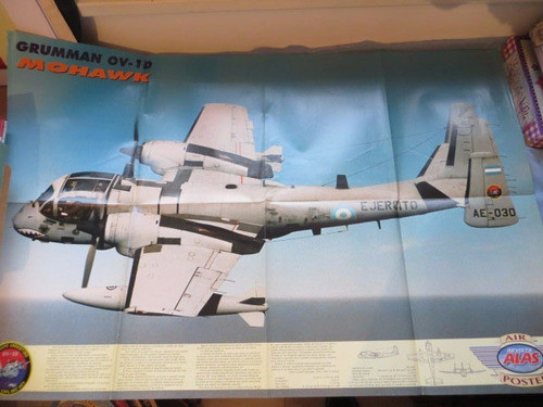 Poster Avion Mohawk Grumman Ov-1d Revista Alas 83x55 0