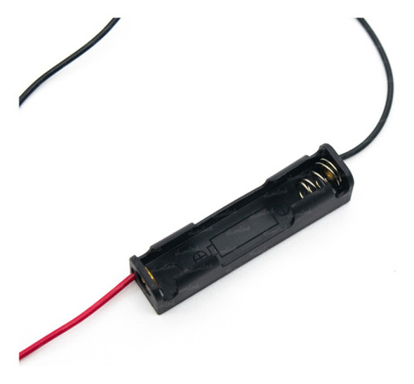 5 Portapilas Simple Pila 1 Aaa Triple A Con Cable 0