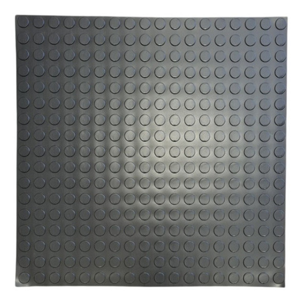 Baldosa Goma Pvc Goma Alto Transito Negro Moneda 60 X 60 Cm 0