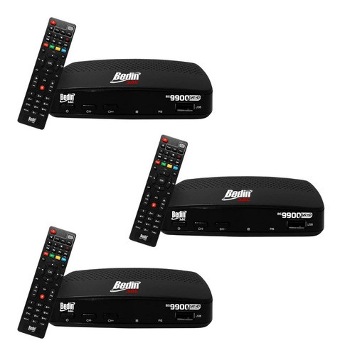 Kit 3 Receptor Digital Bedin Bs9900 S Banda C Ku 0